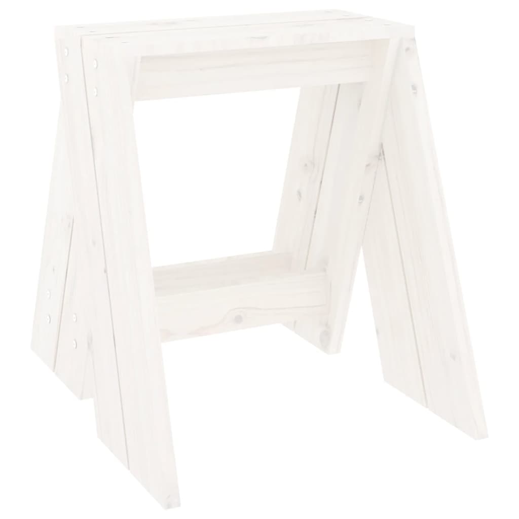 Chairs, 2 pcs., white, 40x40x45 cm, solid pine wood