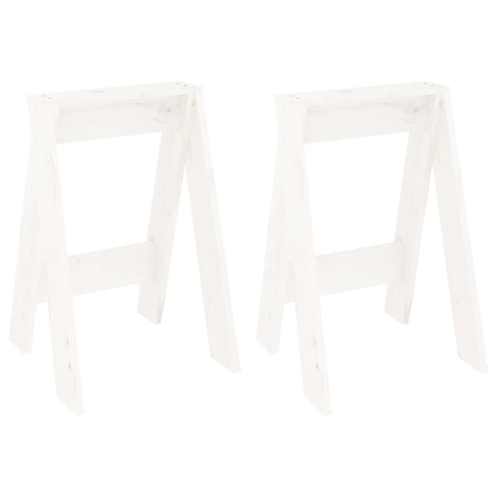 Chairs, 2 pcs., white, 40x40x60 cm, solid pine wood