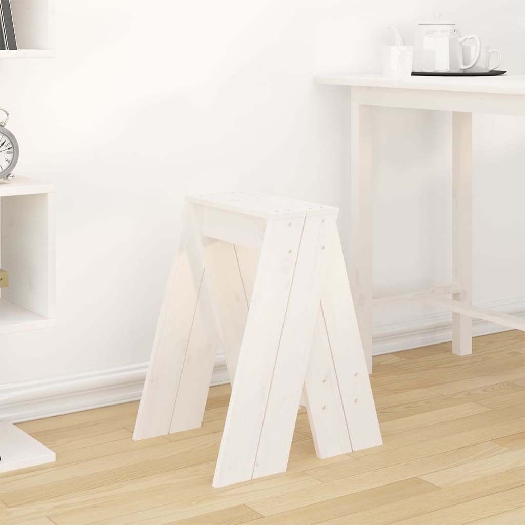 Chairs, 2 pcs., white, 40x40x60 cm, solid pine wood