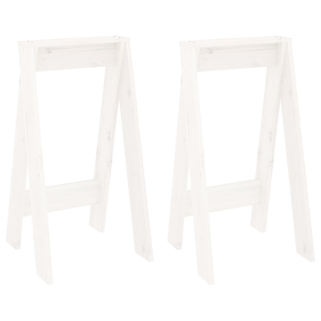 Chairs, 2 pcs., white, 40x40x75 cm, solid pine wood