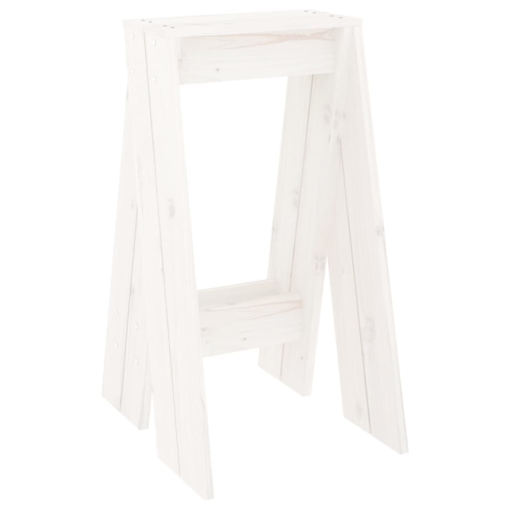 Chairs, 2 pcs., white, 40x40x75 cm, solid pine wood