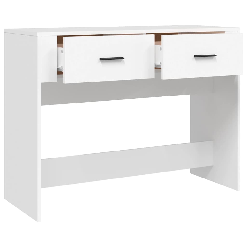 Console table, white, 100x39x75 cm, composite wood