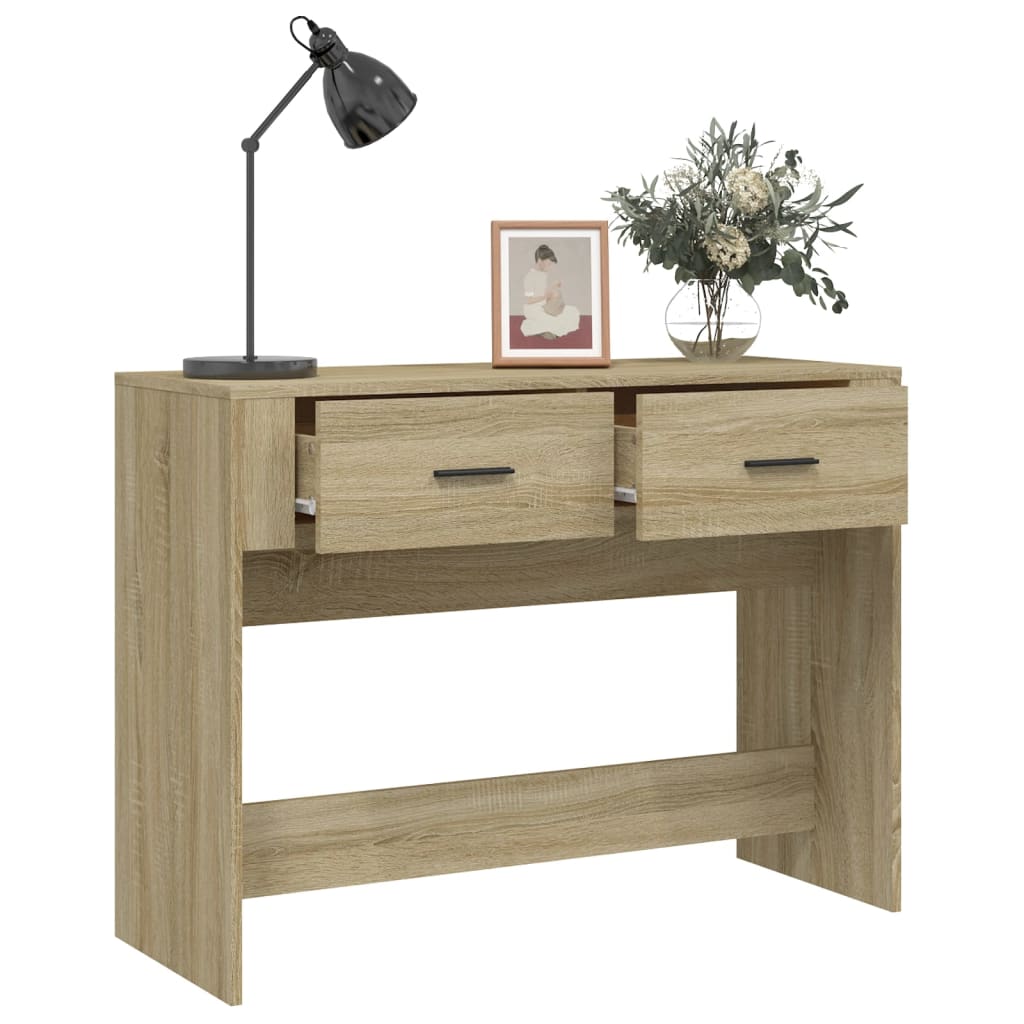 Console table, sonoma oak, 100x39x75 cm, processed wood