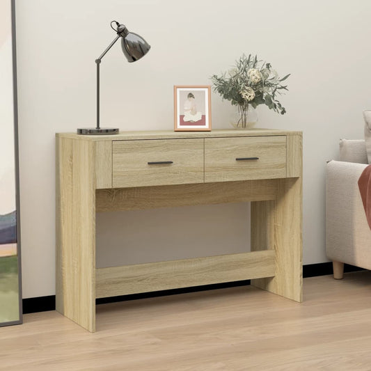 Console table, sonoma oak, 100x39x75 cm, processed wood