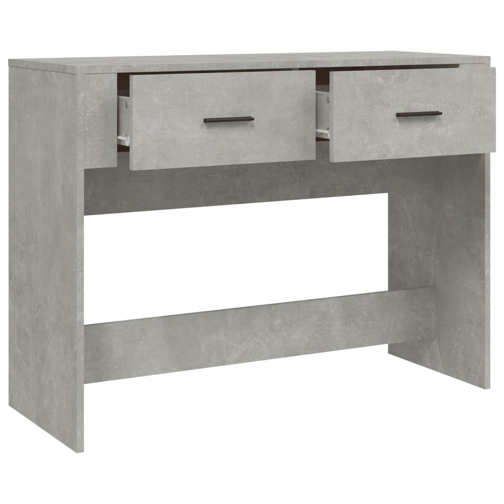 Console table, concrete grey, 100x39x75 cm, processed wood