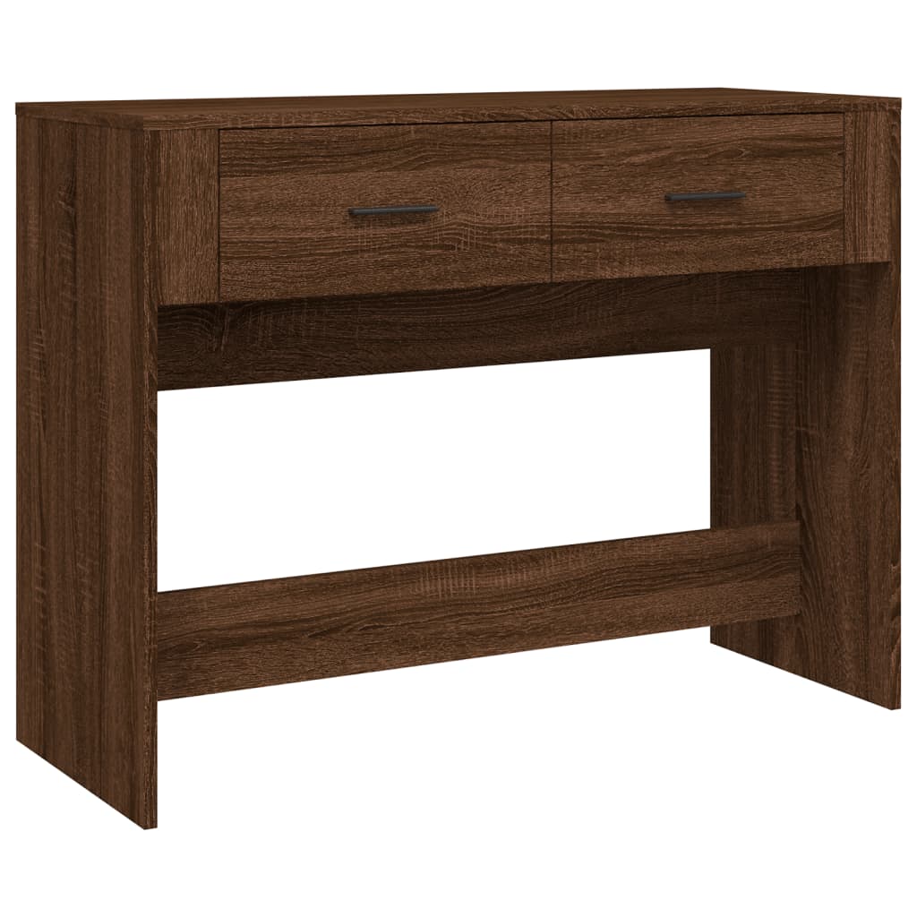 Console table, brown oak, 100x39x75 cm, processed wood