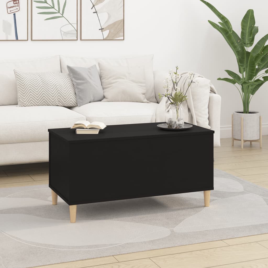 Coffee table, black, 90x44.5x45 cm, composite wood