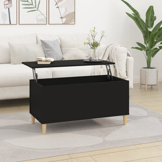 Coffee table, black, 90x44.5x45 cm, composite wood