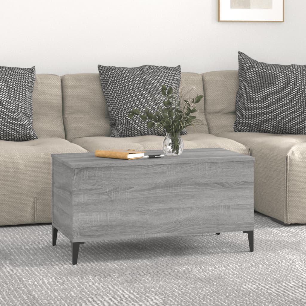 Coffee table, sonoma gray, 90x44.5x45 cm, composite wood