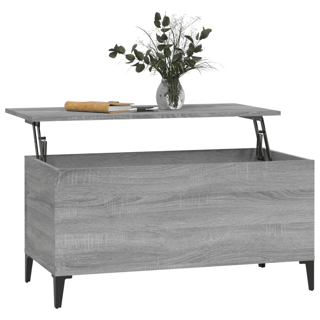 Coffee table, sonoma gray, 90x44.5x45 cm, composite wood