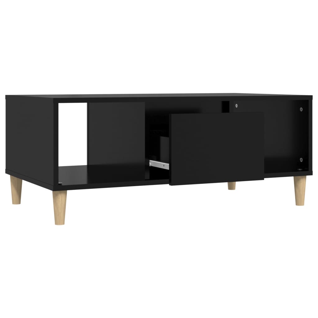 Coffee table, black, 90x50x36.5 cm, processed wood