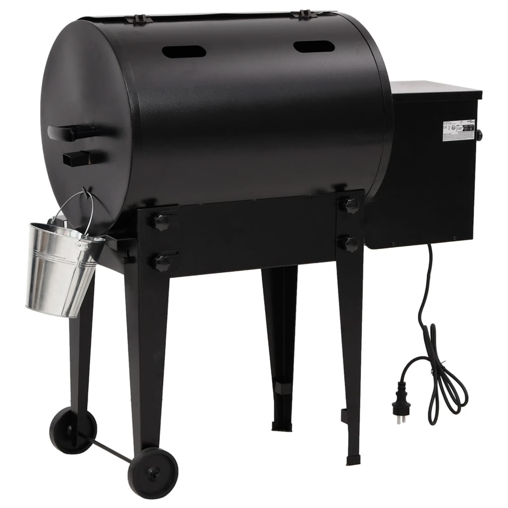 Pellet grill, black, 94 cm, iron