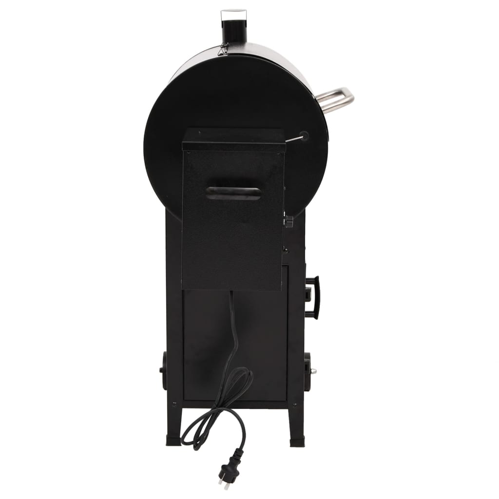 Pellet grill with basket, black, 104 cm, iron