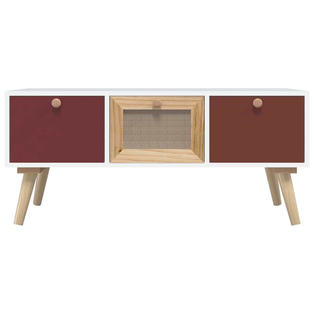 Coffee table with drawers, 80x40x35.5 cm, processed wood