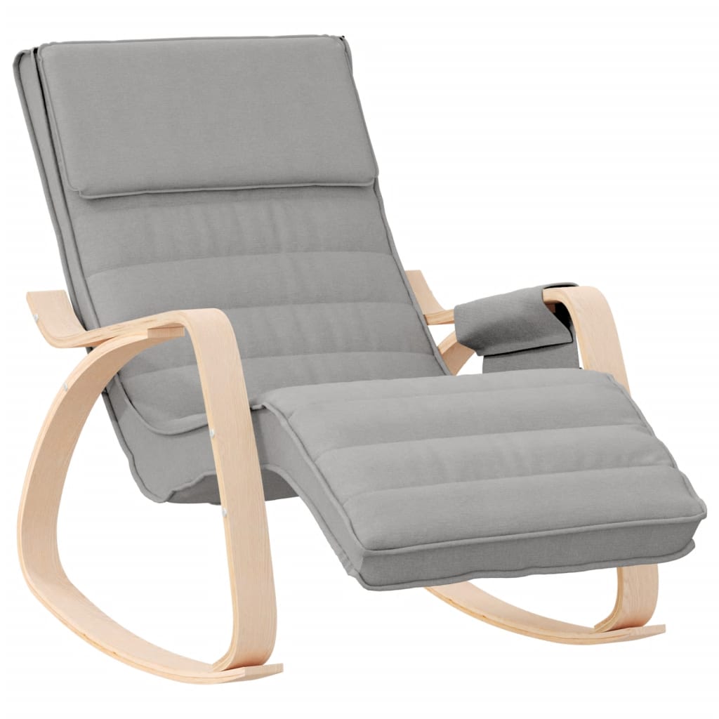 Rocking chair, light gray, fabric