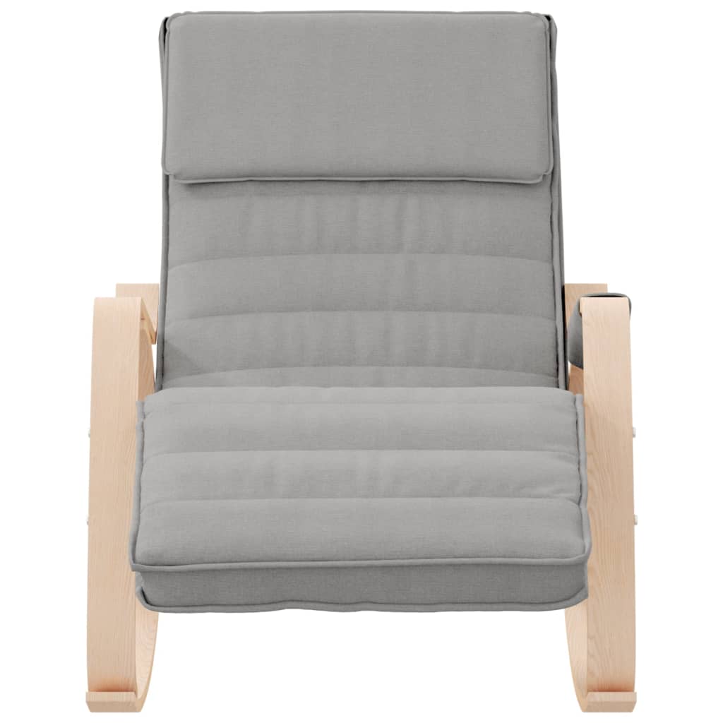 Rocking chair, light gray, fabric