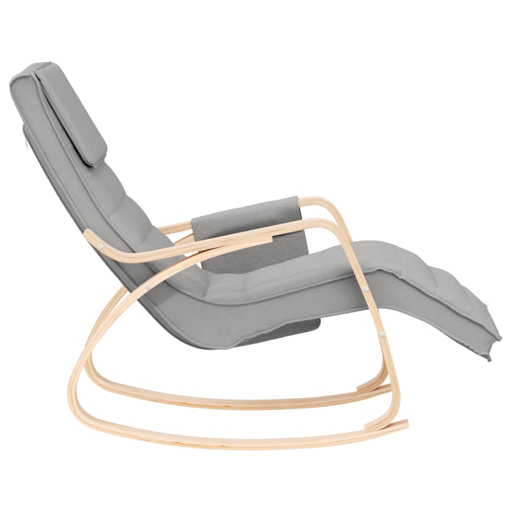 Rocking chair, light gray, fabric