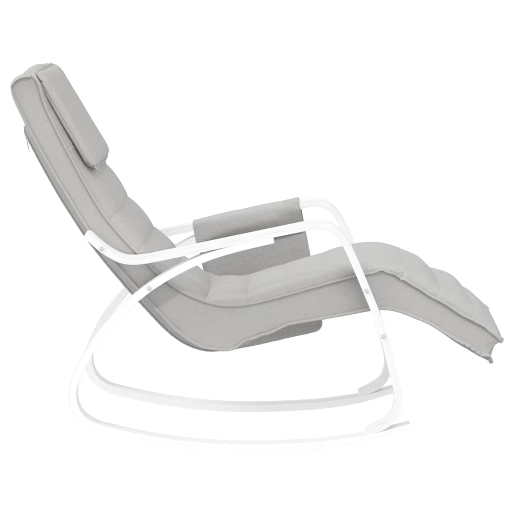 Rocking chair, light gray, fabric