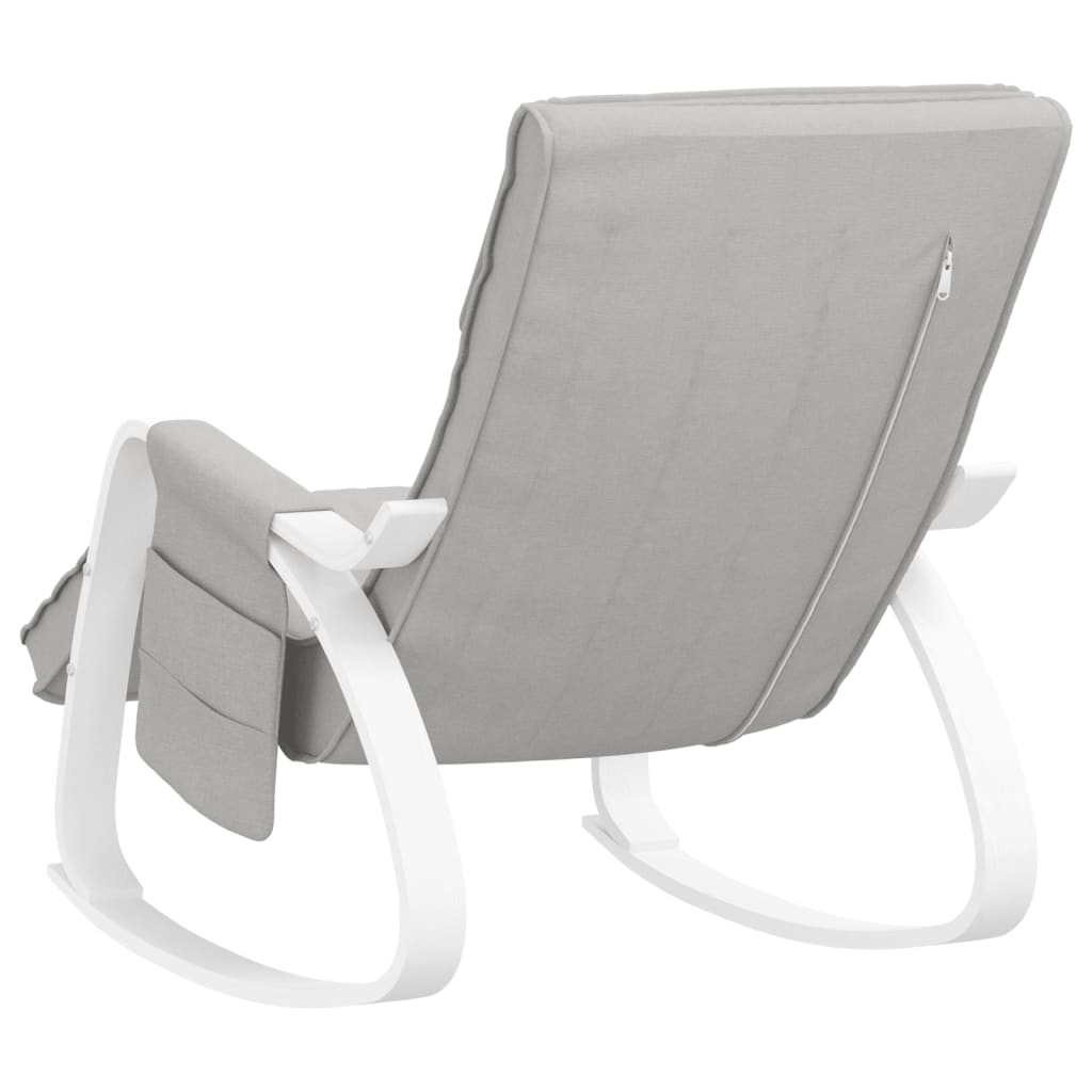 Rocking chair, light gray, fabric