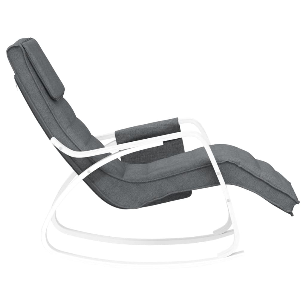 Rocking chair, dark grey, textile