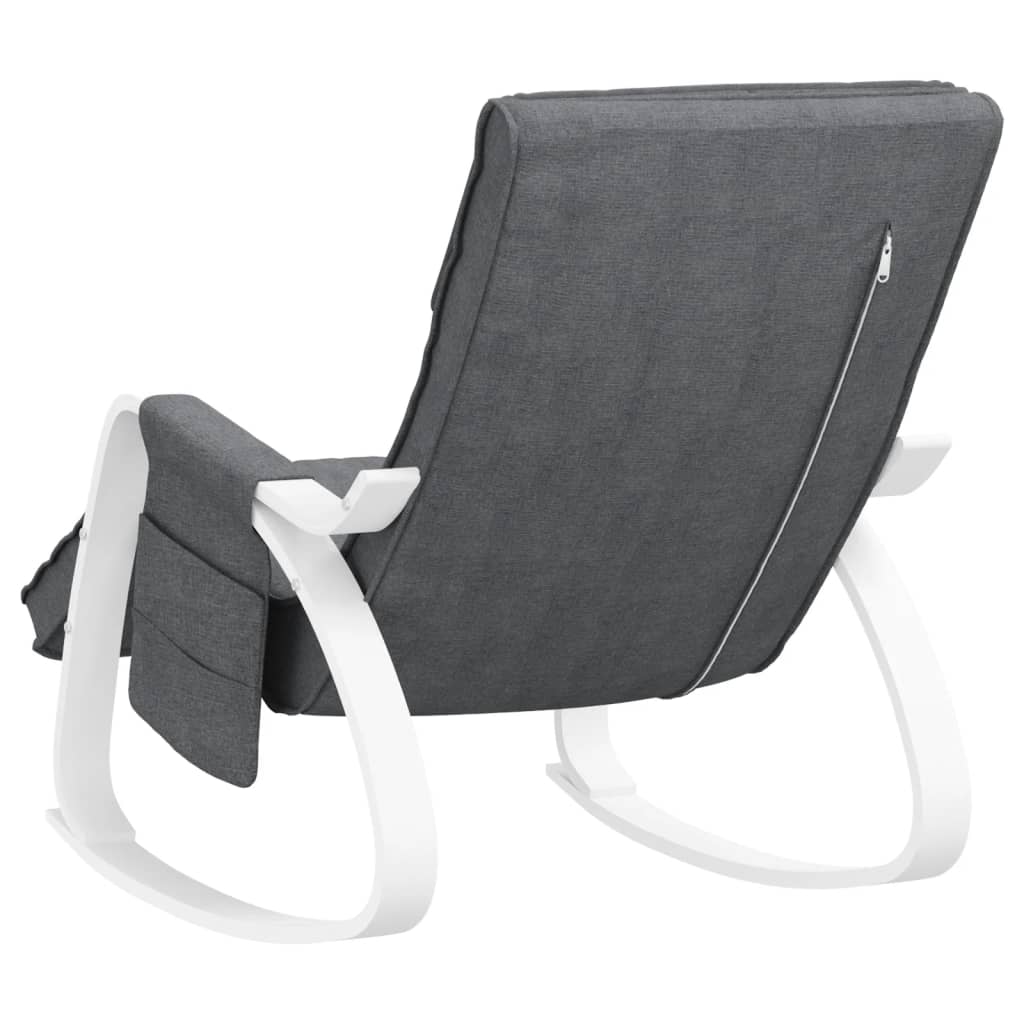 Rocking chair, dark grey, textile