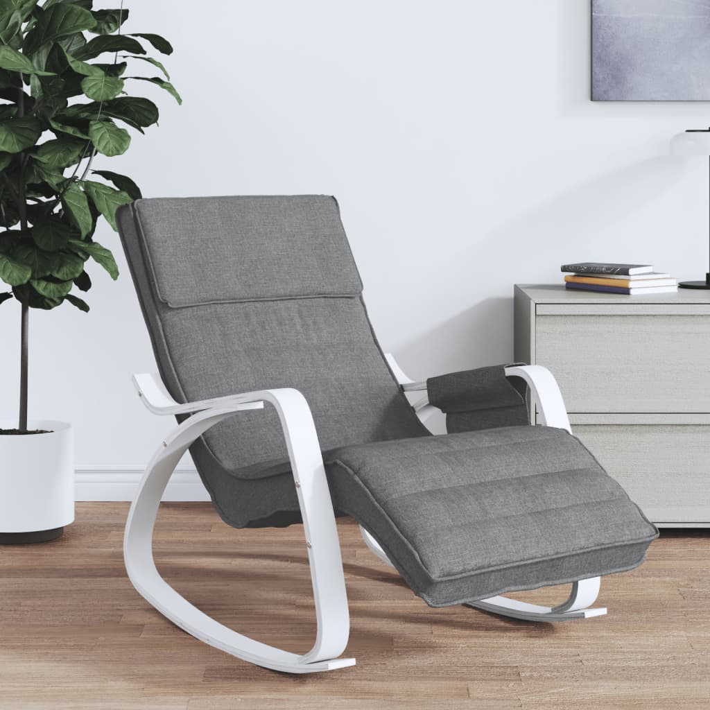 Rocking chair, dark grey, textile