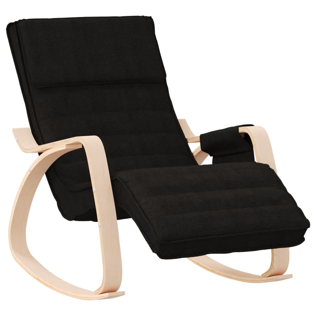 Rocking chair, black, textile