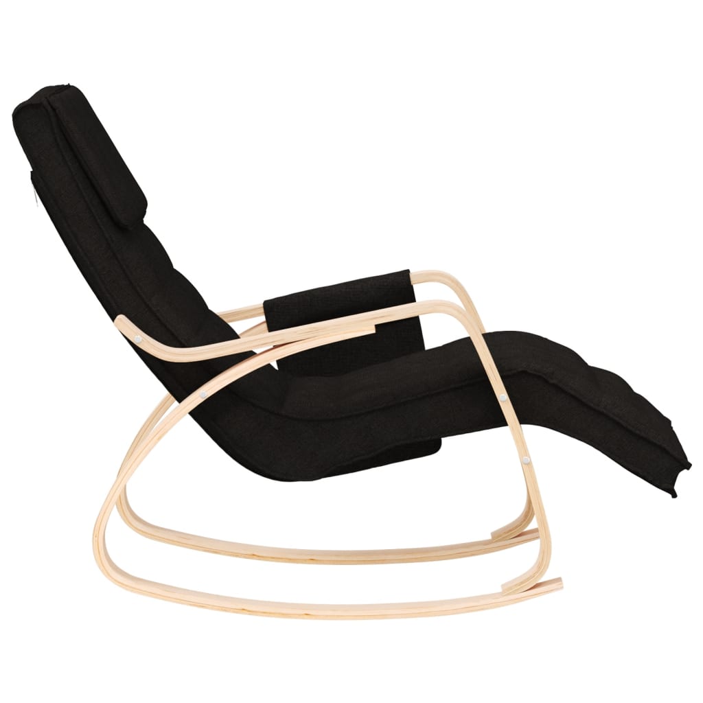 Rocking chair, black, textile