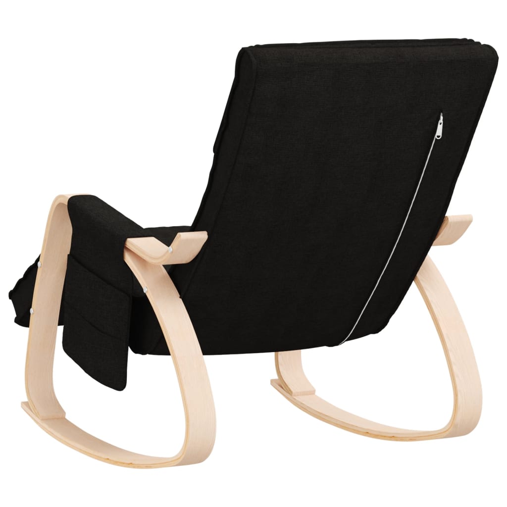 Rocking chair, black, textile