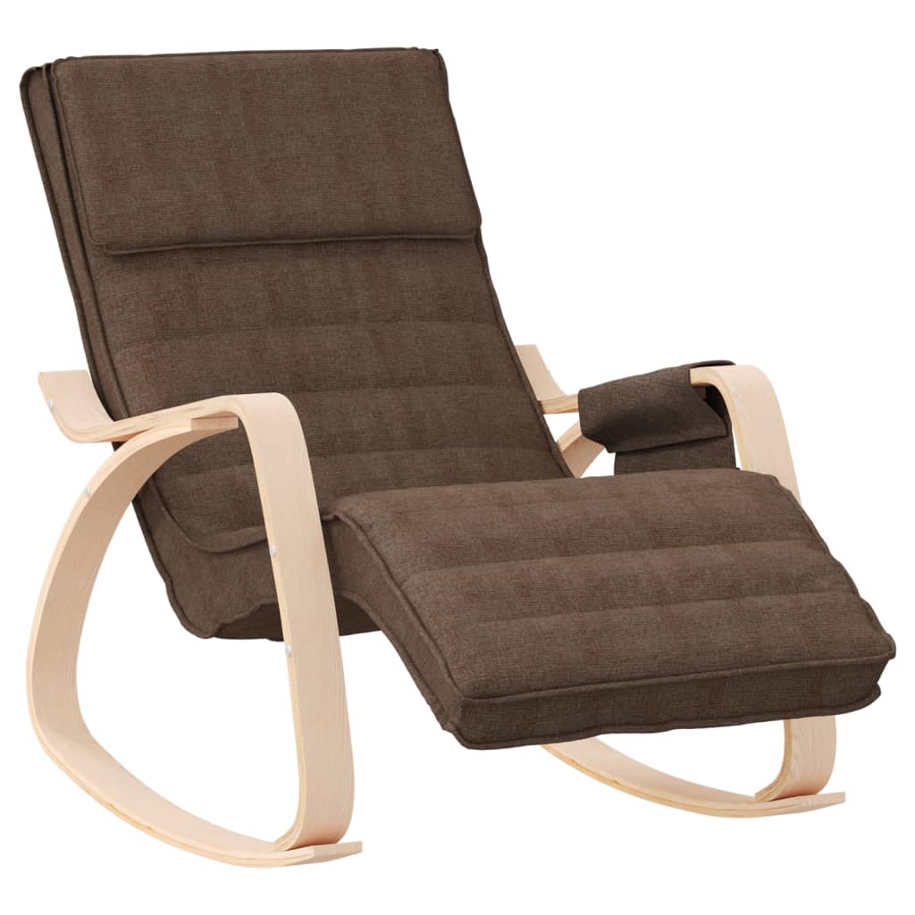 Rocking chair, dark brown, textile