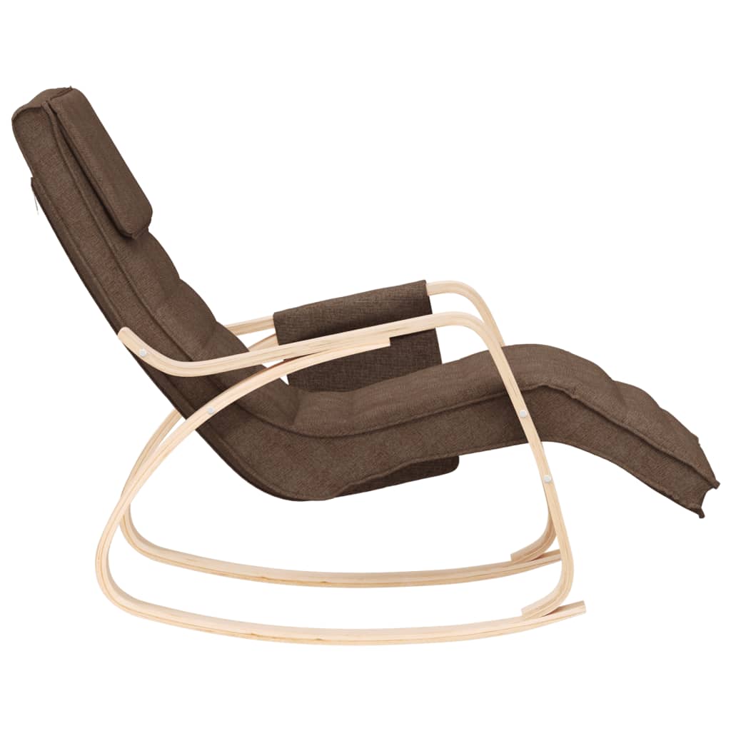 Rocking chair, dark brown, textile