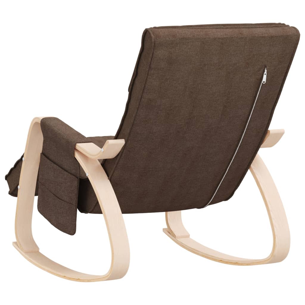 Rocking chair, dark brown, textile