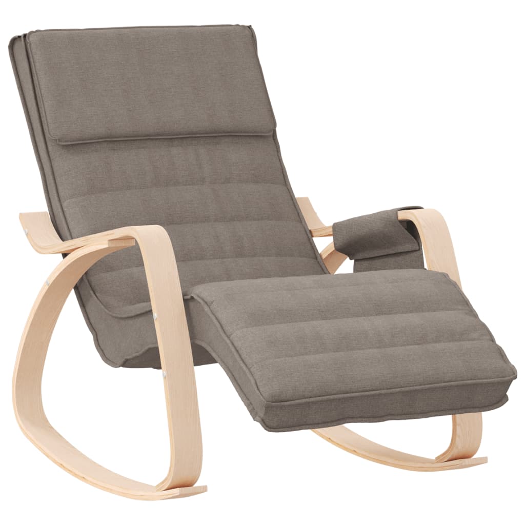 Rocking chair, taupe gray, fabric