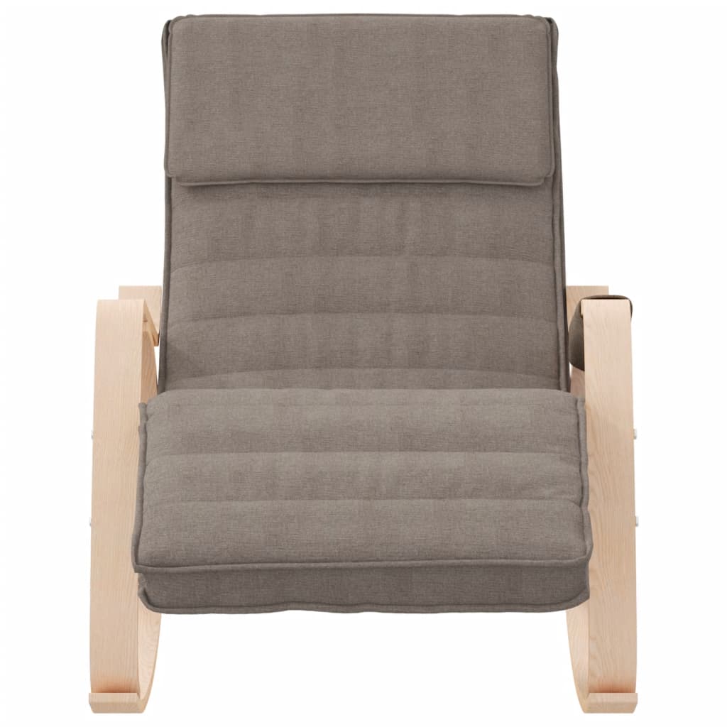 Rocking chair, taupe gray, fabric