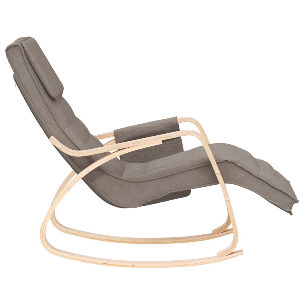 Rocking chair, taupe gray, fabric