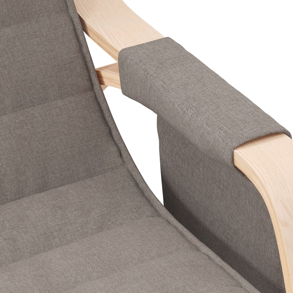 Rocking chair, taupe gray, fabric