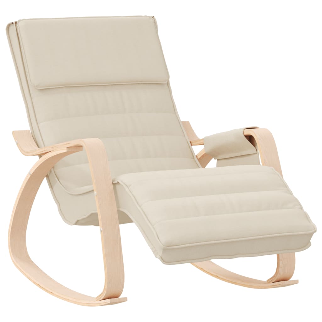 Cream fabric rocking chair