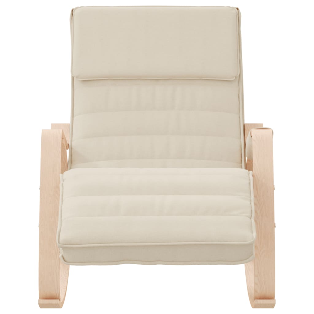 Cream fabric rocking chair