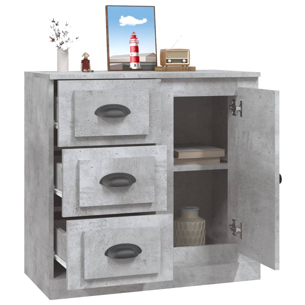 Sideboard, concrete grey, 70x35.5x67.5 cm, processed wood