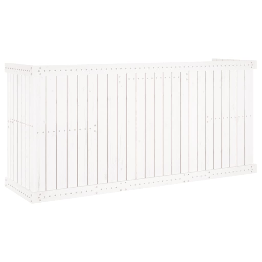 2-seater balcony set, white, solid pine wood