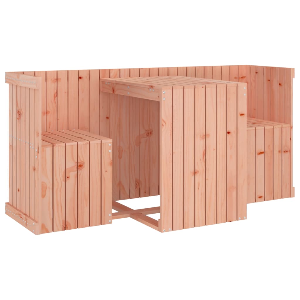 Balcony set with 2 seats, solid Douglas fir