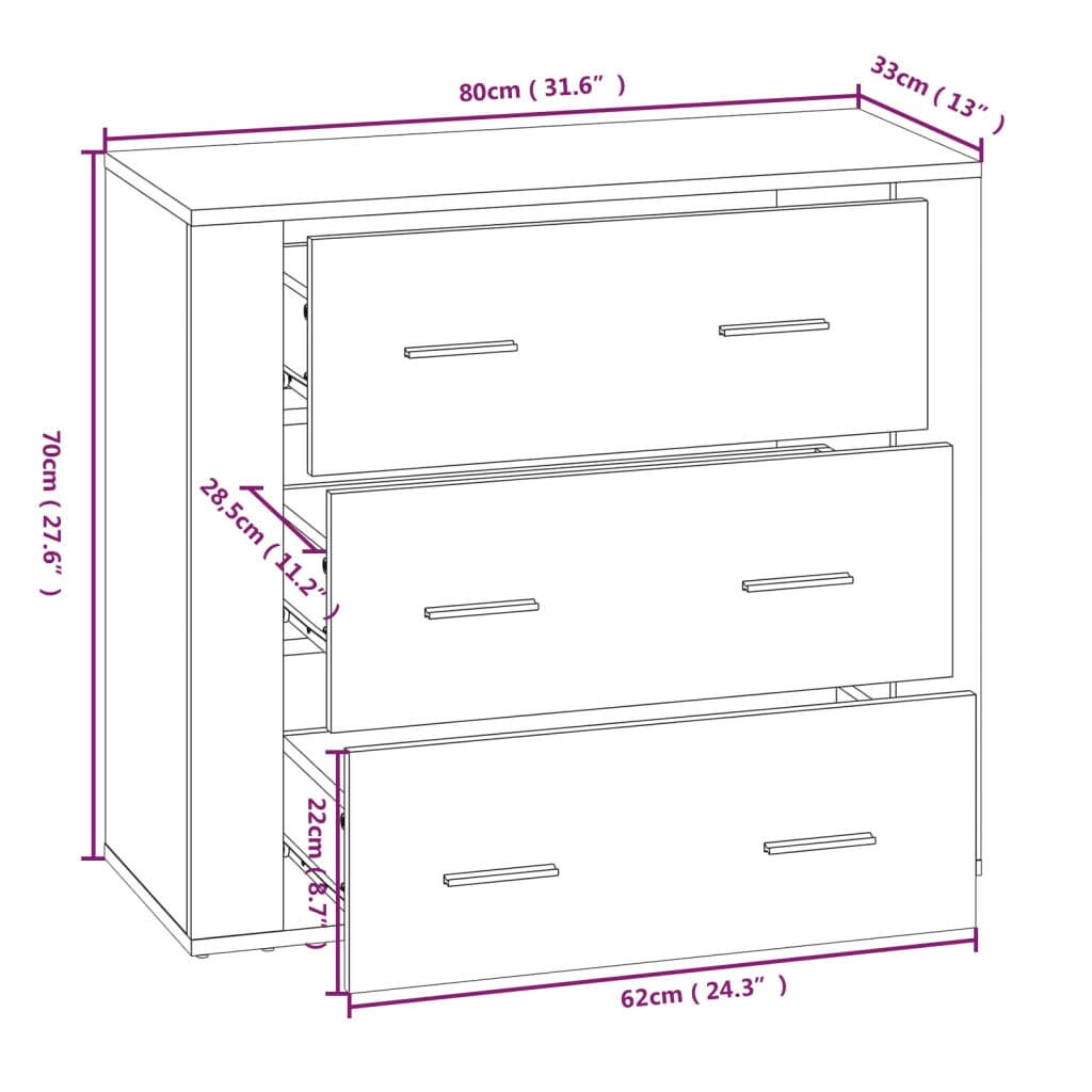 Tall cabinet, white, processed wood