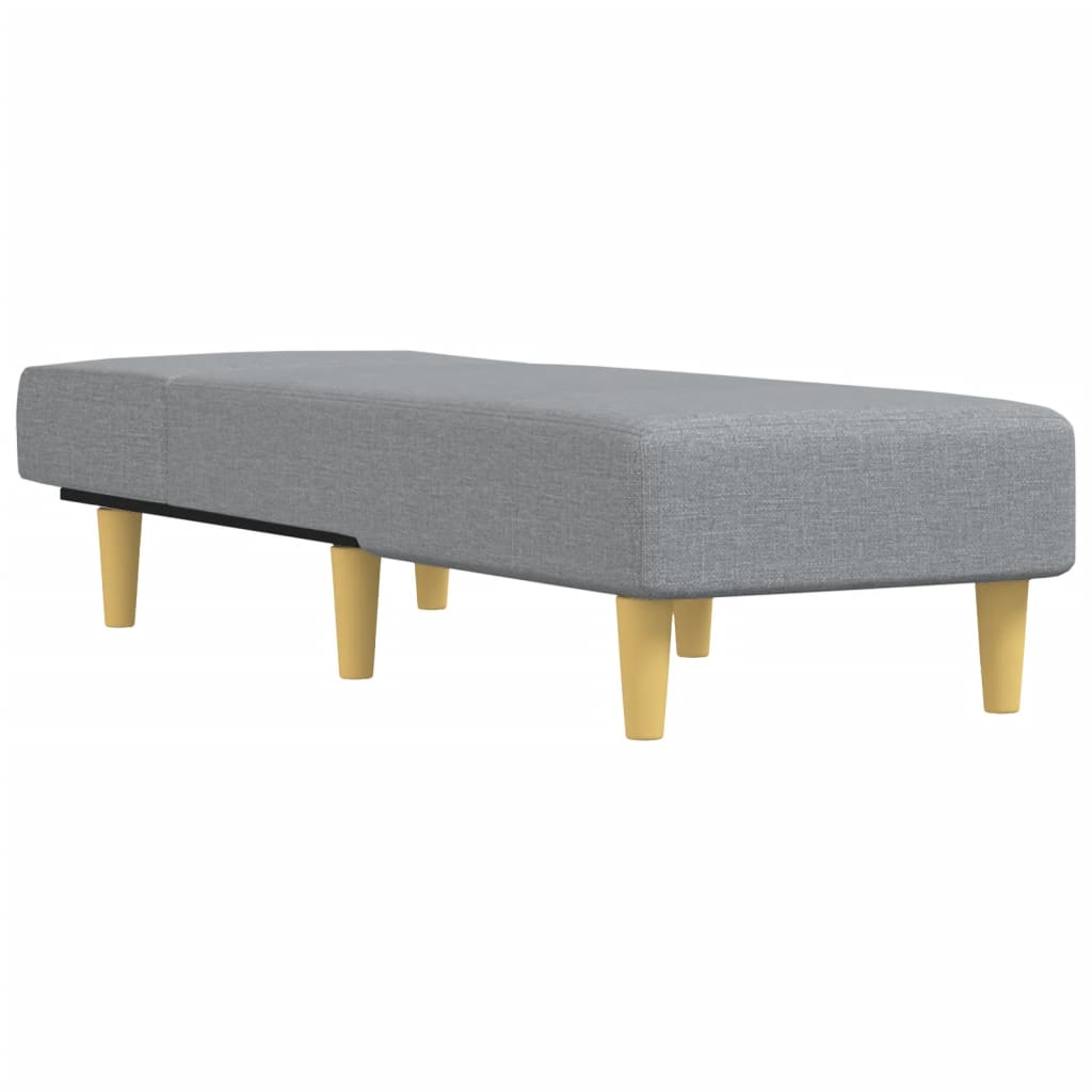 Chaise longue, light grey, textile