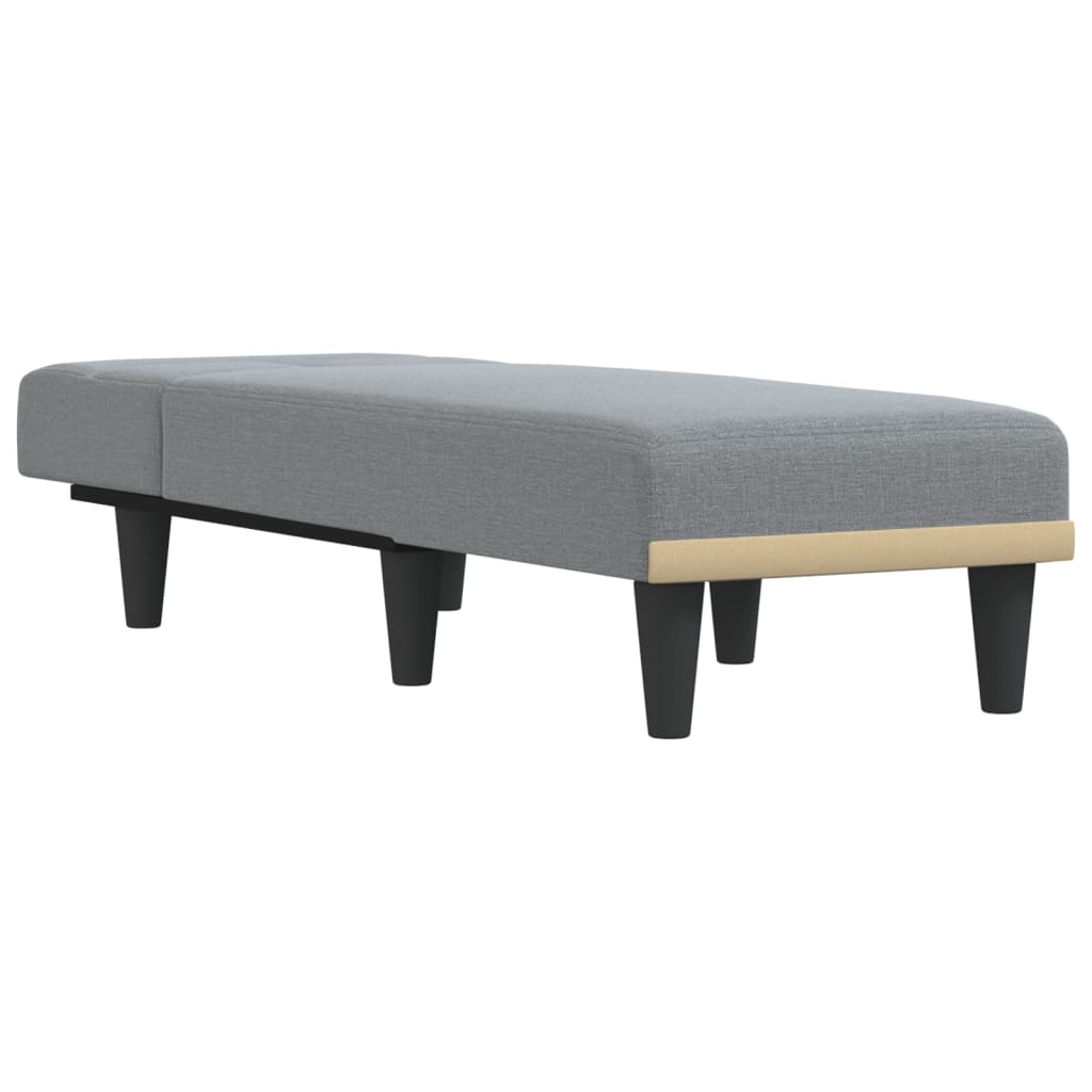 Chaise longue, light grey, textile