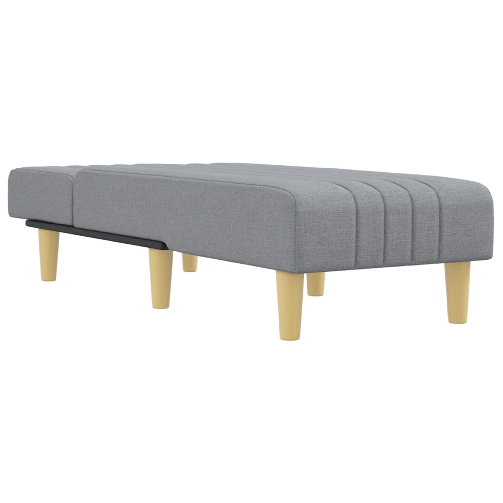 Chaise longue, light grey, textile