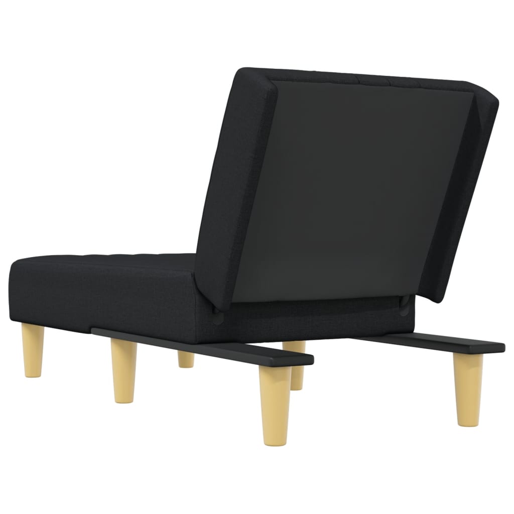 Chaise longue, black, textile