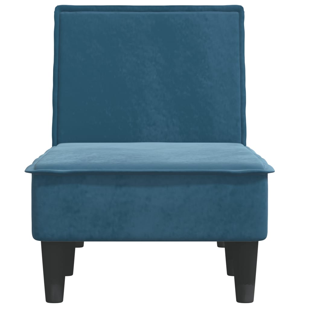 Chaise longue, blue, velvet