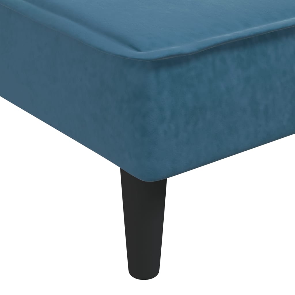 Chaise longue, blue, velvet