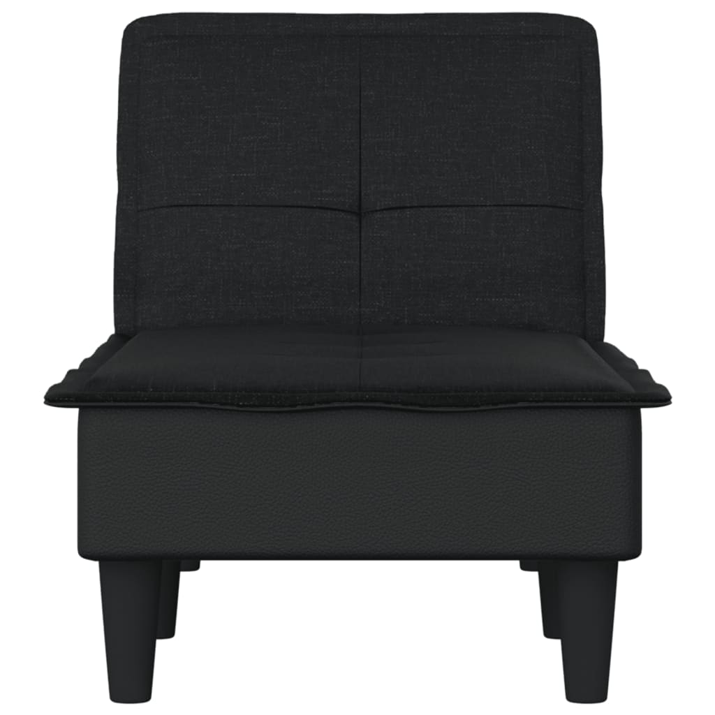 Chaise longue, black, textile