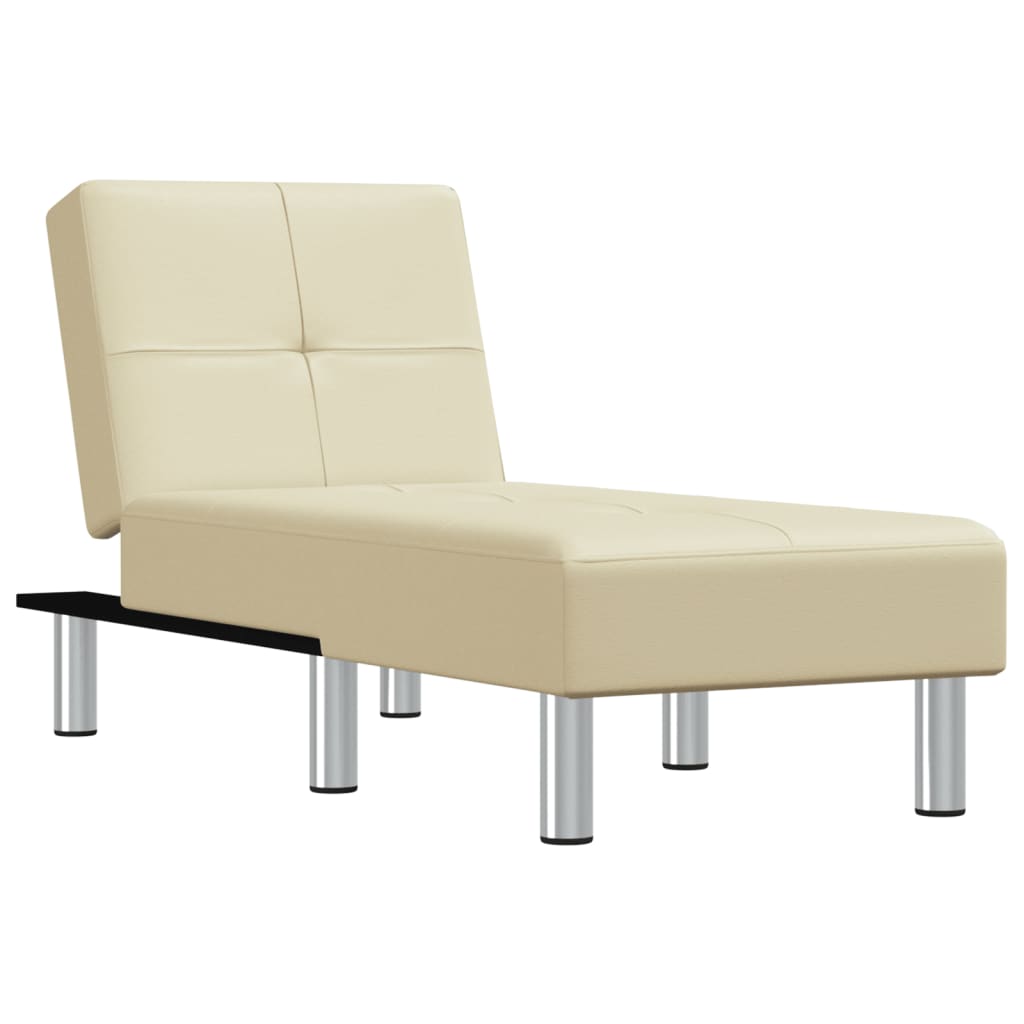 Chaise longue, cream, eco-leather